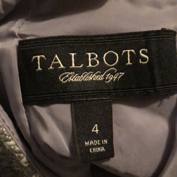 Talbots wool pleated skirt 4 gray. - Picture 3 of 4